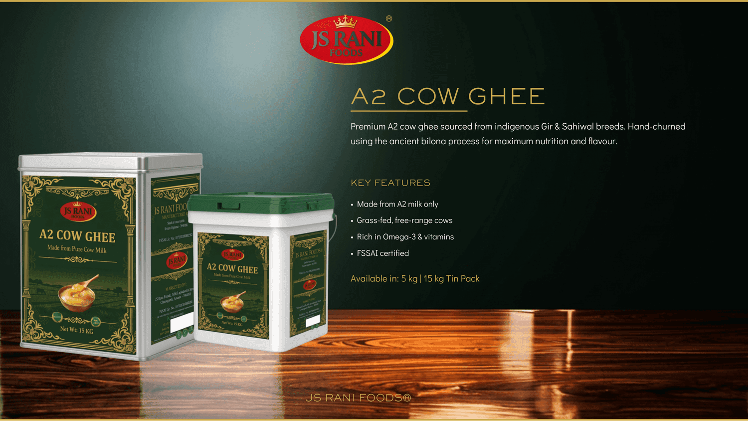 JS Rani Foods A2 Cow Ghee